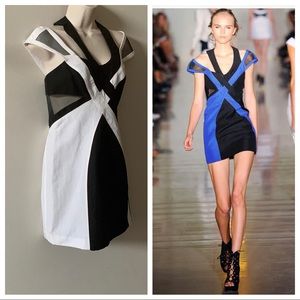 Jill Stuart black white silk linen mini dress (SS)